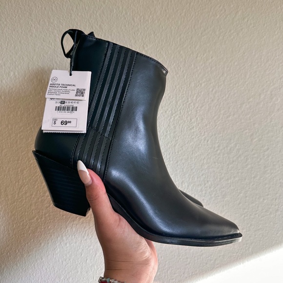 Zara Shoes Zara Cowboy Ankle Boots Black Poshmark